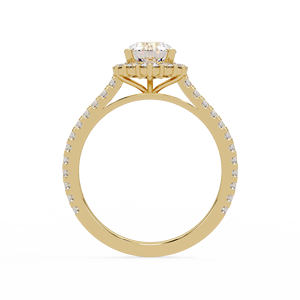Anillos Clásicos de Diamantes Cultivados en Laboratorio con Corte Halo Redondo, Oro de 14k, Anillo de Compromiso y Boda, Certificado IGI, Fabricante de Joyería Nupcial Personalizada - Product Image 5