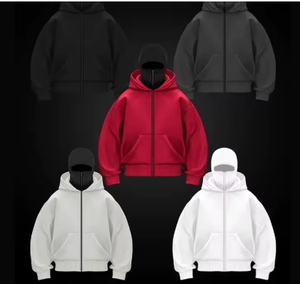 White <b>Men's</b> Hooded Sweatshirt Regular Fit Casual Autumn Wear 100% Cotton French Terry Breathable Eco-Friendly Quick Dry - Product Image 3