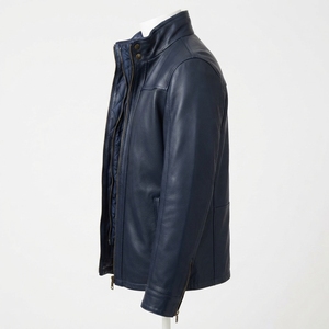 Chaqueta de Cuero para Hombre, Impermeable, Cortavientos, Transpirable, Lisa, con Cierre, Estilo Urbano, Personalizable - Product Image 5
