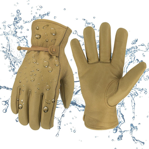 High Quality Leather Water Resistant <b>Driver</b> <b>Gloves</b> Hand Protection Custom Logo Driving <b>Gloves</b> With Adjustable Elastic Buckle - Product Image 1