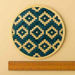 Sets de table bohèmes faits à la main en fibre de bambou 100% |   Tapis ronds écologiques pour restaurants, cafés et usage domestique |   Approvisionnement en gros - Product Image 4