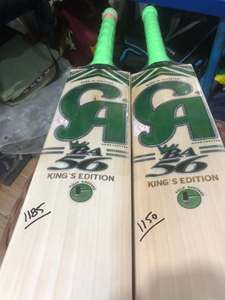 Bate de críquet CA Sports Gold BA 56 Kings Edition de madera de sauce inglés con funda de bate de regalo, agarre adicional y lámina protectora, todo incluido. - Product Image 5
