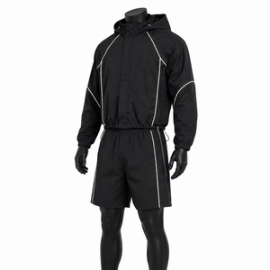 Conjunto de Sudadera con Capucha y Pantalones Cortos Reflectantes para Hombre, Ligero, para Correr al Aire Libre, Ropa Deportiva, OEM - Product Image 2