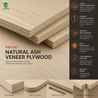 Contreplaqué en placage de frêne naturel Jinbase 18 mm, 1220x2440 mm, panneau de contreplaqué en frêne blanc E0 pour meubles, armoires, présentoirs