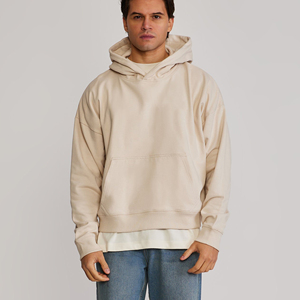 Nouveaux sweats à capuche tendance pour hommes en coton et polyester, style décontracté unique, basiques en mélange de coton, sweats à capuche pour hommes à épaules tombantes - Product Image 5