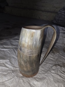 Mug en corne naturelle style américain, fait main, écologique, compatible lave-vaisselle, pour bière, vin, café - Fournisseur en gros - Product Image 3