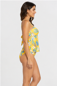 Ensemble de maillot de bain tankini sportif pour femme, haut de maillot de bain athlétique et short de bain, deux pièces, extensible, séchage rapide, respirant, pour la plage, la piscine, le fitness et les activités aquatiques - Product Image 3