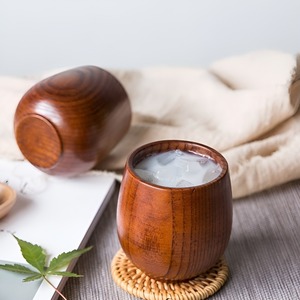 Handmade Wooden <b>Ice</b> Bucket Round Wabi Sabi Design Minimalist Beverage <b>Cooler</b> With Lid Natural Wood Finish - Product Image 3