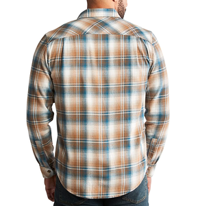 Men's Casual Short Sleeve 100% Cotton Anti-Wrinkle Breathable Anti-UV Print Formal <b>Flannel</b> Work Shirts Spring - Product Image 1