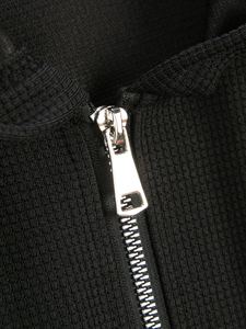 Sweat-shirt à capuche noir pour homme, à demi-zip, manches longues, uni, décontracté, très vendu - Product Image 5