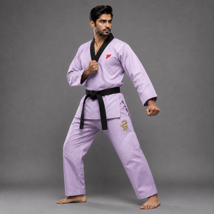 Combinaison de taekwondo double V premium offrant un confort optimal, des performances légères et une durabilité fiable pour les athlètes. - Product Image 1