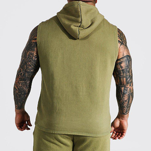 New Men's Slim-Fit Sleeveless <b>Hoodie</b> Cotton Material Gym Training <b>Workout</b> Running Bodybuilding Pullover Sleeveless <b>Hoodie</b> - Product Image 2
