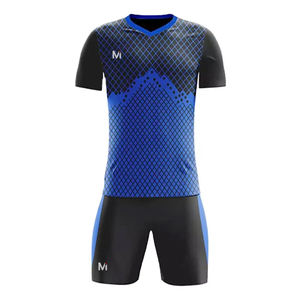 Tenue d'équipe de football professionnelle personnalisée, uniforme de football imprimé par transfert thermique, 100% polyester respirant, séchage rapide, sport - Product Image 1