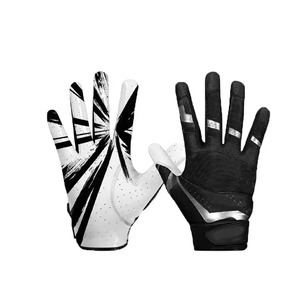 Wholesale Price American Football Receiver Lightweight Leather <b>Sticky</b> Hand Grip Anti-slip Comfortable Soft Stretch Sports Gloves - Product Image 6