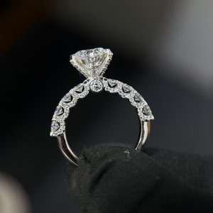 Bague solitaire en diamant rond cultivé en laboratoire, 2,5 carats, couleur D, clarté VVS2, or 14 carats, certifiée IGI, bijoux de fiançailles et de mariage, vente en gros - Product Image 1