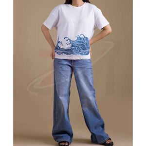 Camiseta Holgada de Algodón Transpirable para Mujer, Tejido Suave, Estilo Casual de Verano, Ropa Urbana Cómoda para Uso Diario - Product Image 4