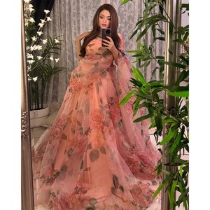Lehenga Choli de seda de organza con estampado floral para mujer, hermosos conjuntos para mujer - Product Image 4