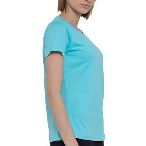 Women's <b>Turquoise</b> O-Neck Short Sleeve <b>T</b>-<b>Shirt</b> Regular Fit 100% Cotton Casual Solid Color Breathable <b>t</b>-<b>shirt</b> for women - Product Image 4
