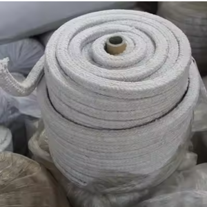 Professional Fiberglass Braided Gland Packing Seals Rope Sealing <b>Ceramic</b> Fiber Gland Packing. - Product Image 3