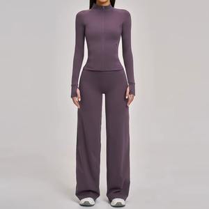 Conjunto Deportivo de Manga Larga para Gimnasio, Leggings y Sujetador Deportivo, Ropa Deportiva para Mujer - Product Image 6