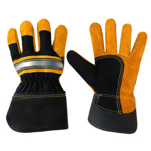 Gants de travail en cuir robustes antidérapants, résistants aux coupures et à la chaleur, fonction tactile, respirants, sans silicone, sécurité garantie - Product Image 1