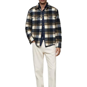 Camisa de Franela para Hombre de Primera Calidad, Ligera, Transpirable, Ecológica, de Algodón y Lana, Casual, Antiarrugas, Totalmente Personalizable, Último Modelo - Product Image 1