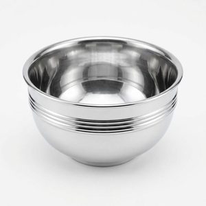 Tazón de Cereales Hecho a Mano de Acero Inoxidable SS304 de 15 cm con Borde Acanalado Pulido Espejo, Tipo Rekha, para Sopa, Decoración del Hogar, Hoteles y Bodas - Product Image 3