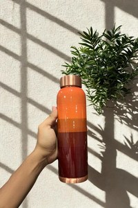 Botella de Agua Ecológica de Cobre Puro con Superficie Decorativa Impresa, Botella para Beber Sostenible y Saludable para Hombres y Mujeres - Product Image 5