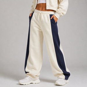 Pantalon de jogging décontracté en molleton pour femme, coupe ample et décontractée, tissu brossé doux, idéal pour l'entraînement, les voyages et la maison - Product Image 4