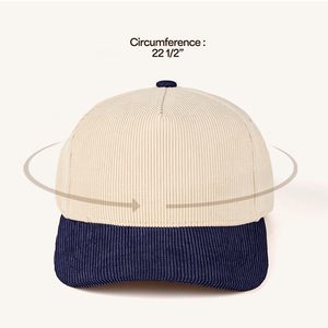 Casquette Trucker Unisexe Personnalisée en Toile et Velours Côtelé Bicolore avec Fermeture Snapback – Vente en Gros OEM - Product Image 3