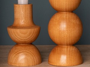 Ensemble de porte-bougies en bois, forme ronde, décoration d'intérieur, matériau en bois - Product Image 5