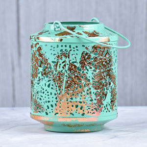 Ambiente Estilo de vida directo de fábrica hecho a mano mesa de hierro linternas de luz interior exterior hogar restaurante bodas portavelas - Product Image 2