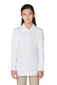 Camisetas Polo de Manga Larga Unisex de Algodón y Spandex para Niños, Uniformes Escolares Blancos, Directo de Fábrica Byval - Product Image 2