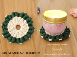 Cute Macrame <b>Coasters</b> Handmade Boho <b>Table</b> Decor for Home Dining and Coffee Use Stylish Drink Mats Wholesale From India - Product Image 2