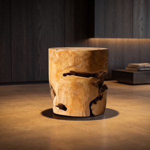 Tabouret rond ARTERRA Premium pour hôtel, appartement, entrepôt, espaces de vie, bois massif, charme rustique, beauté naturelle, robuste et fonctionnel - Product Image 6