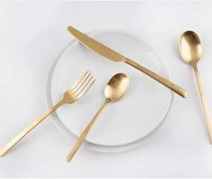 Premium Gold Dining Collection Luxury Wedding Banquet <b>Flatware</b> Wholesale Export Supplier - Product Image 6