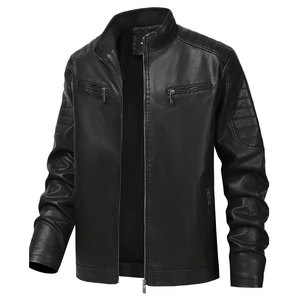 Chaqueta de Cuero para Hombre, Uso Diario, Material Cómodo y Duradero, Ideal para el Invierno, Estilo Casual y Urbano - Product Image 1