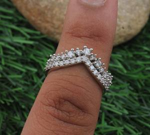 925 Sterling Silver Bezel Setting CZ Wedding <b>Ring</b> Dainty Minimalist <b>Open</b> Band Resizable Fine Jewelry Women Wholesale - Product Image 1