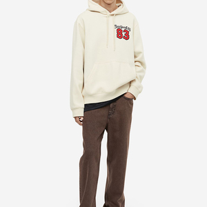 Oversized <b>Hoodies</b> Sweatshirts Men Women Fashion Solid Color <b>Red</b> Black Gray Autumn Winter Fleece Front Logo Hip Hop 100% Cotton - Product Image 2