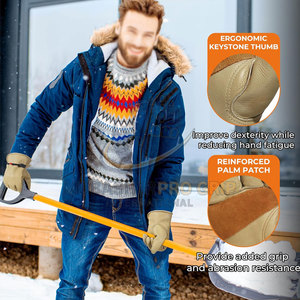 Gants de travail en cuir grainé de qualité pour la construction d'entrepôts et les tâches de manutention générale - Product Image 6