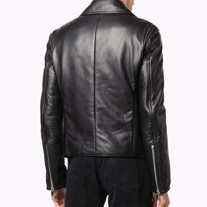 Chaqueta de Cuero Genuino para Hombre, Estilo Motero, Impermeable, Gruesa, Resistente, Transpirable, de Alta Calidad para Invierno - Product Image 3