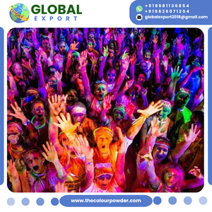 Polvo de color neón brillante sin polvo, fluido, para carreras de colores y eventos Holi, amigable con la piel, polvo de color Gulal, proveedor a granel con certificación ISO - Product Image 3