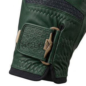 Green Genuine Leather Golf Gloves Full Finger Non-Slip Breathable Adjustable Wrist <b>Strap</b> Unisex Sports Model - Product Image 4