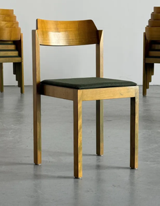 Designer Solid Wood Living Room Dining <b>Chair</b> Elegant Curved Backrest Ergonomic <b>Green</b> Padded Seat For Interior Decor Supply - Product Image 3