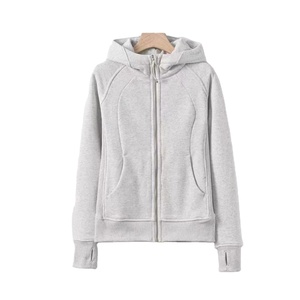 Sweat à capuche slim fit automne-hiver, sweat à capuche en polaire, veste de sport pour femme, design court et épais en polaire à capuche Haus Industries - Product Image 4