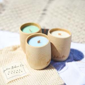 Cozy Wedding Decor <b>Candle</b> Centerpiece Stand <b>Large</b> Bamboo <b>Candles</b> for Tabletop Centerpieces - Product Image 2