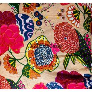 Tissu en Coton Pur 100% Tissé Léger, Respirant et à Séchage Rapide, Imprimé à la Main Indien, Écologique, Fil 60S/60S, pour Femme - Product Image 4