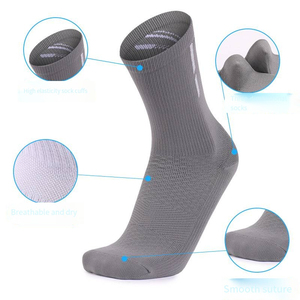<b>Best</b> Wholesale Customized Crew Bottom Design Nylon High Stretch Breathable Cycling <b>Socks</b> for Sports Basketball - Product Image 2