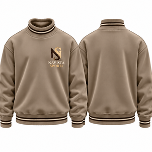 Sudadera de Cuello Alto Personalizada con Logotipo Universitario, 100% Algodón, Bordada, para Mujer, Otoño/Invierno - Product Image 5