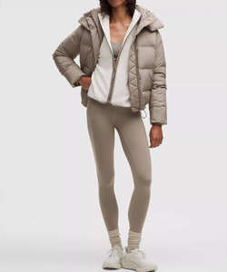 Top Selling Custom Logo Women's Puffer genuine <b>Jacket</b> Ash Grey Lightweight Water Proof Winter <b>Warm</b> Puffer <b>Jacket</b> for women - Product Image 4